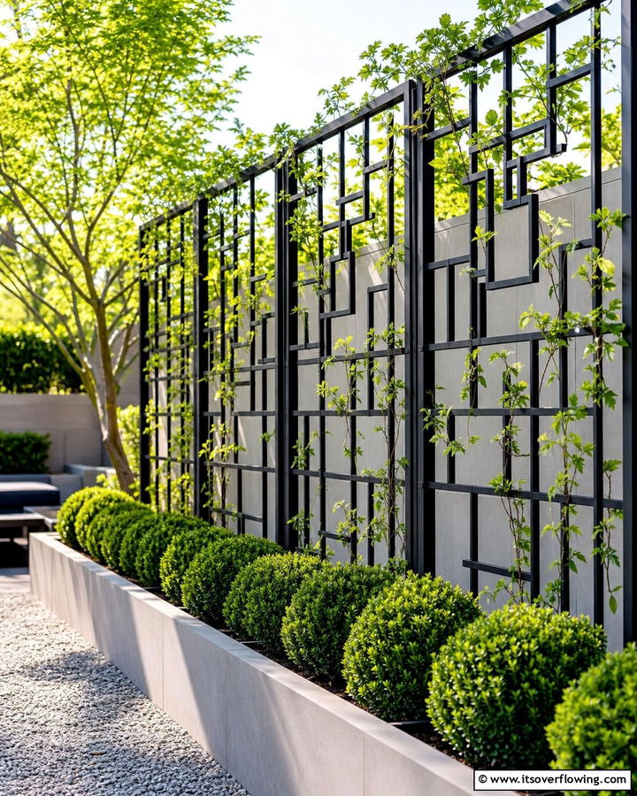 Modern Minimalist Trellis - 21 Garden Trellis Ideas to Support Climbing Plants Stylishly