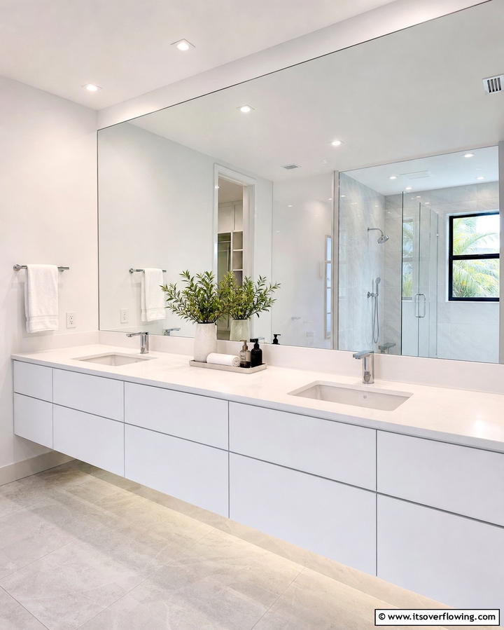 Modern Minimalist Vanity - 25 Double Vanity Bathroom Ideas for a Luxurious Space