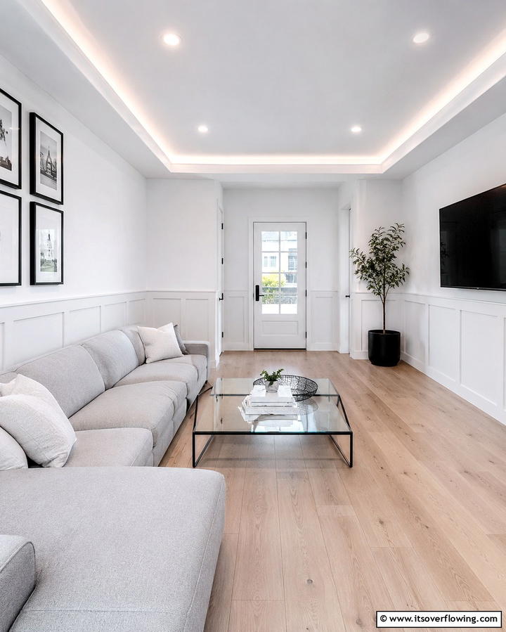 Modern Minimalist Wainscoting - 30 Elegant Living Room Wainscoting Ideas for Modern Homes