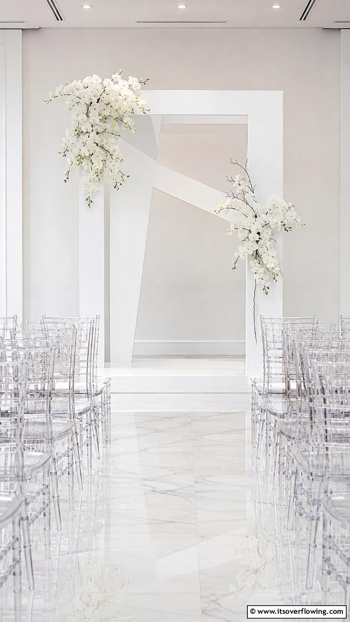 Modern Minimalist Wedding Arch - 21 Beautiful Wedding Arch Ideas for Ceremony Backdrops