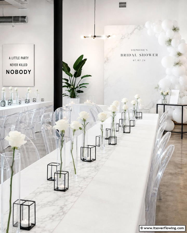 Modern Minimalist Wedding Shower - 21 Fun Wedding Shower Ideas to Celebrate the Couple