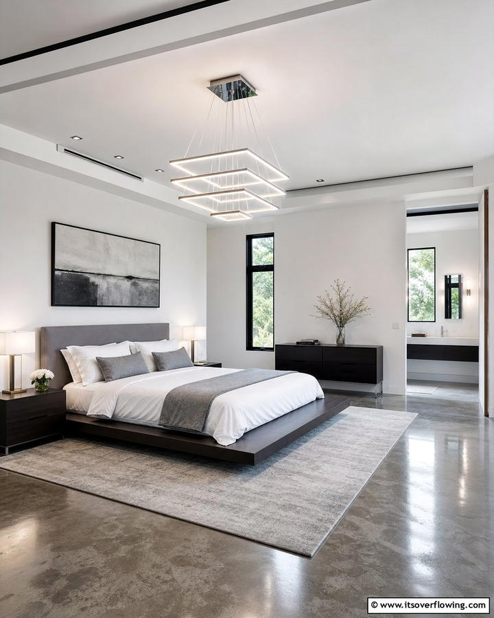 Modern Minimalist - 20 Bedroom Chandelier Ideas to Elevate Your Space