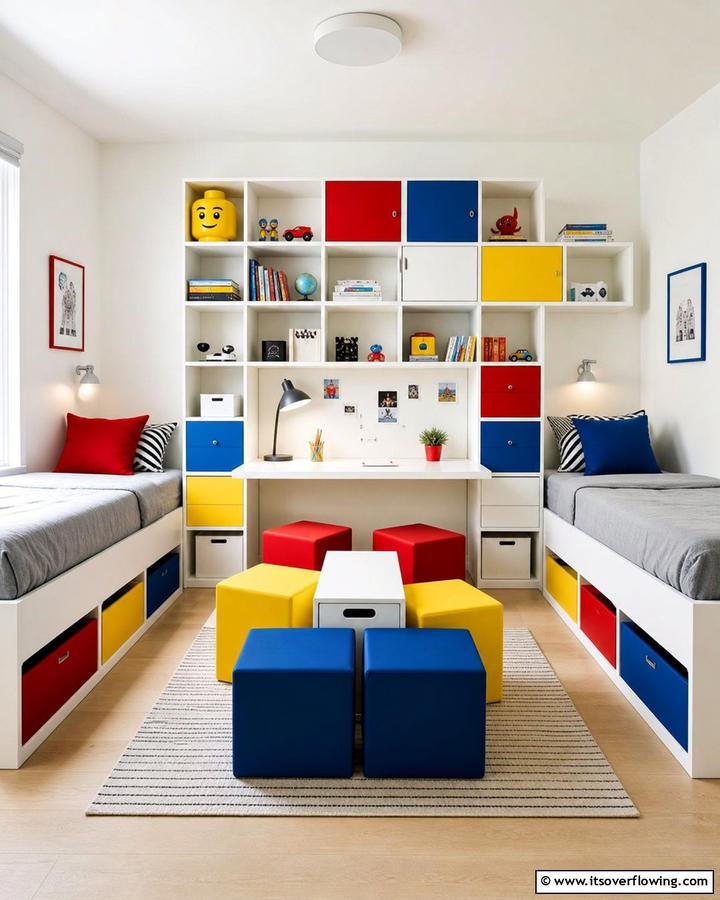 Modern Modular Furniture - 21 Shared Small Room Ideas for Siblings’ Harmonious Space