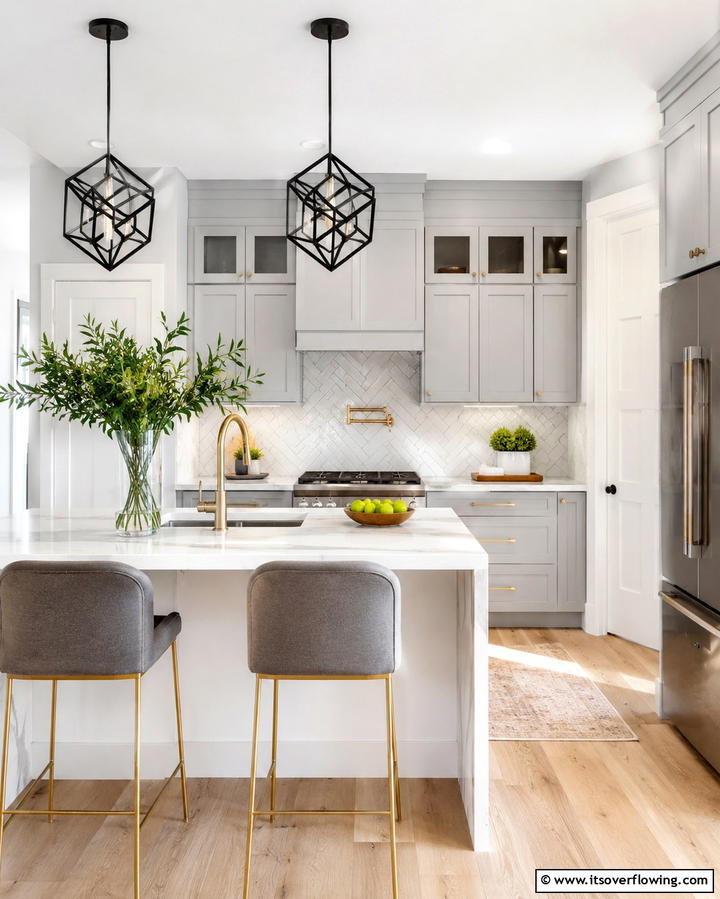 Modern Pendant Fixtures - 30 Small Kitchen Lighting Ideas to Brighten Compact Spaces