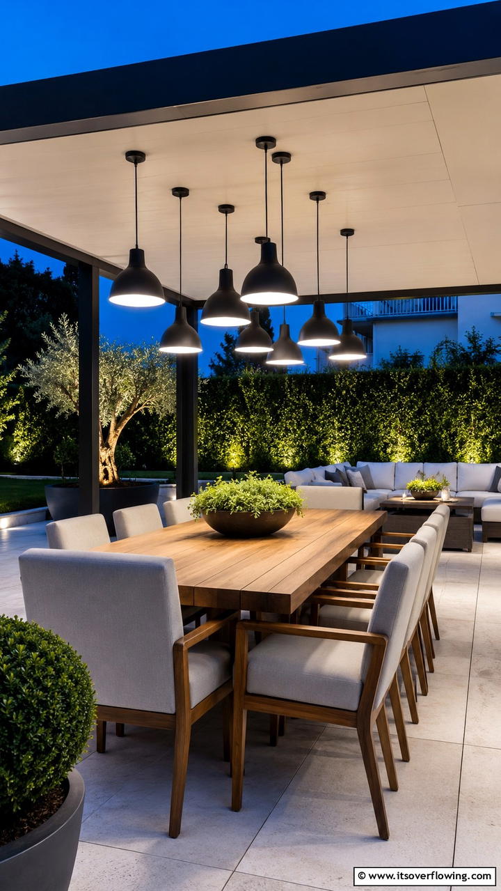 Modern Pendant Lighting - 30 Gazebo Lighting Ideas- Ambient Outdoor Illumination