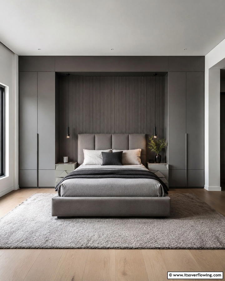 Modern Recessed Wardrobe - 30 Space-Saving Built-In Wardrobe Ideas Around Your Bed