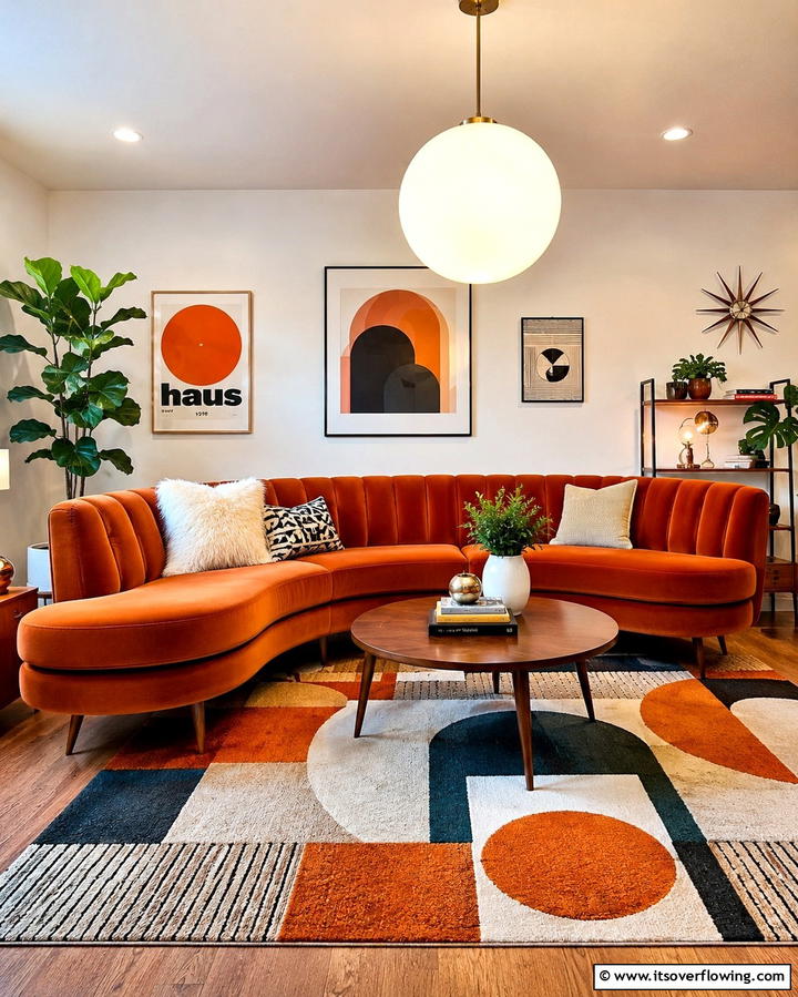 Modern Retro Inspired Sectionals - 30 Sectional Living Room Ideas for Flexible Seating