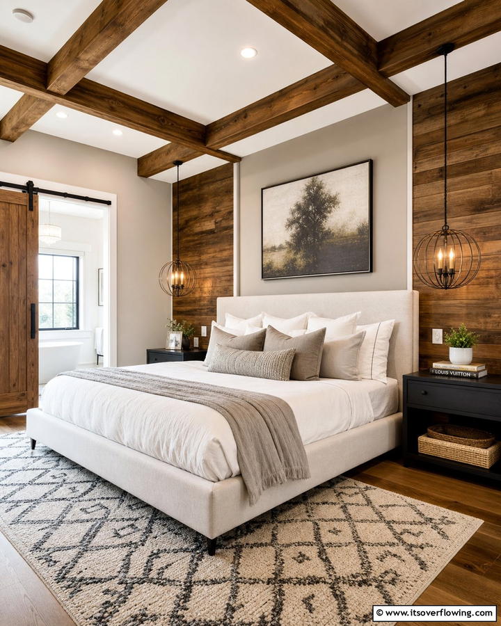 Modern Rustic Blend - 21 Farmhouse Bedroom Ideas for Rustic Comfort