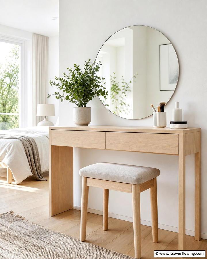 Modern Scandinavian Vanity - 30 Stylish Makeup Vanity Ideas for a Functional Beauty Space