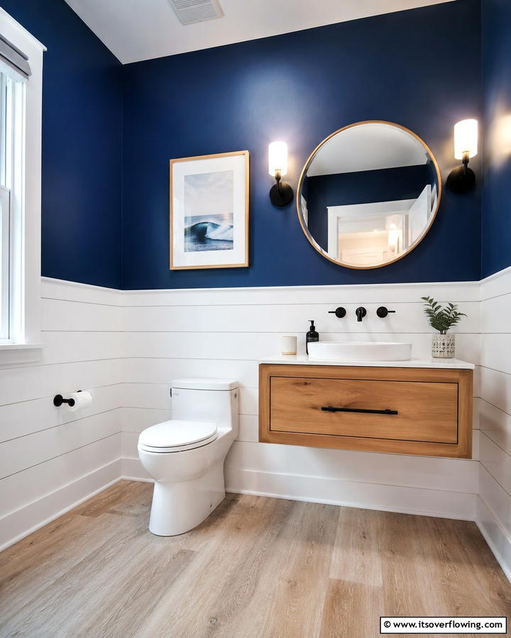 Modern Shiplap Wainscoting - 25 Powder Room Wainscoting Ideas for a Chic Look