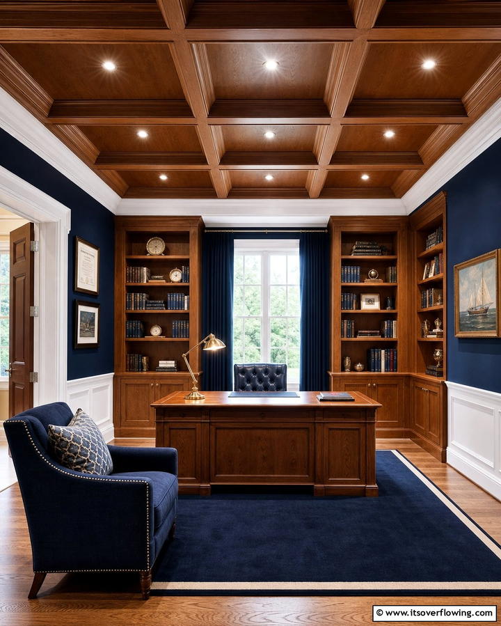 Modern Sophistication with Plywood Coffered Ceilings - 25 Plywood Ceiling Ideas for a Rustic Look
