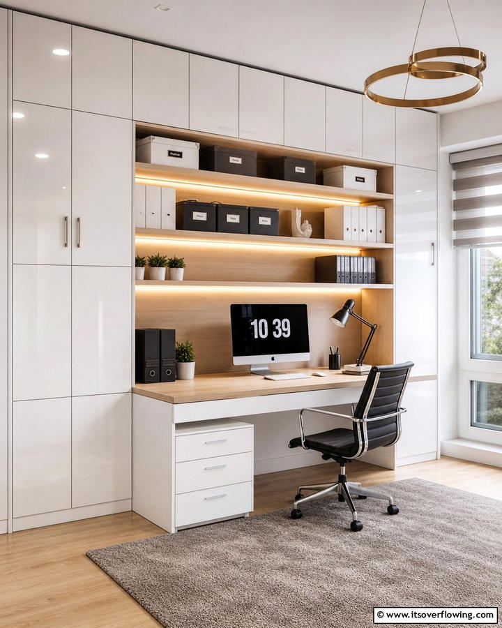 Modern Storage Solutions - 21 Home Office Decor Ideas for Productivity and Style