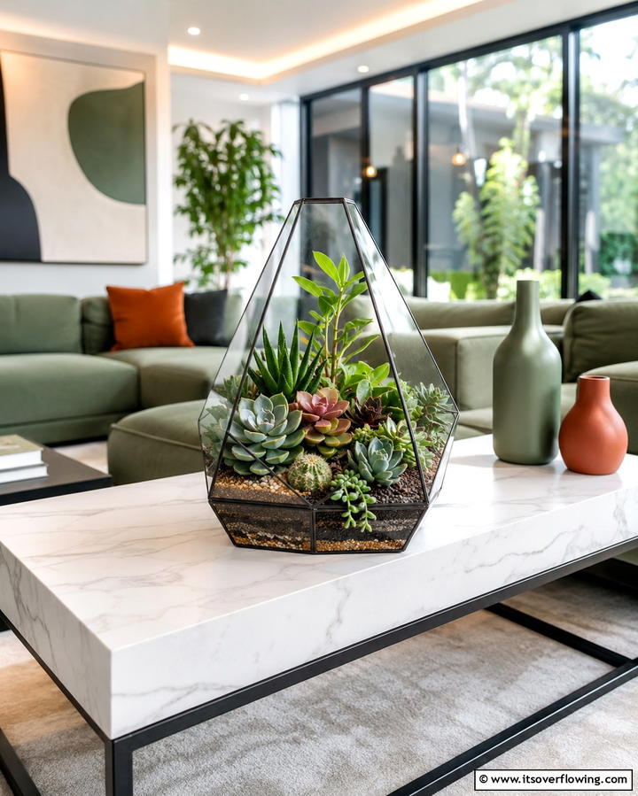 Modern Succulent Terrarium - 30 Creative Terrarium Ideas for Indoor Gardening Enthusiasts