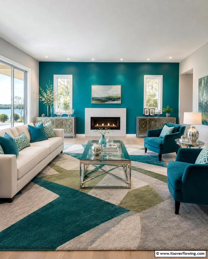 Modern Teal Harmony - 30 Refreshing Blue and Green Color Combos for Home Decor