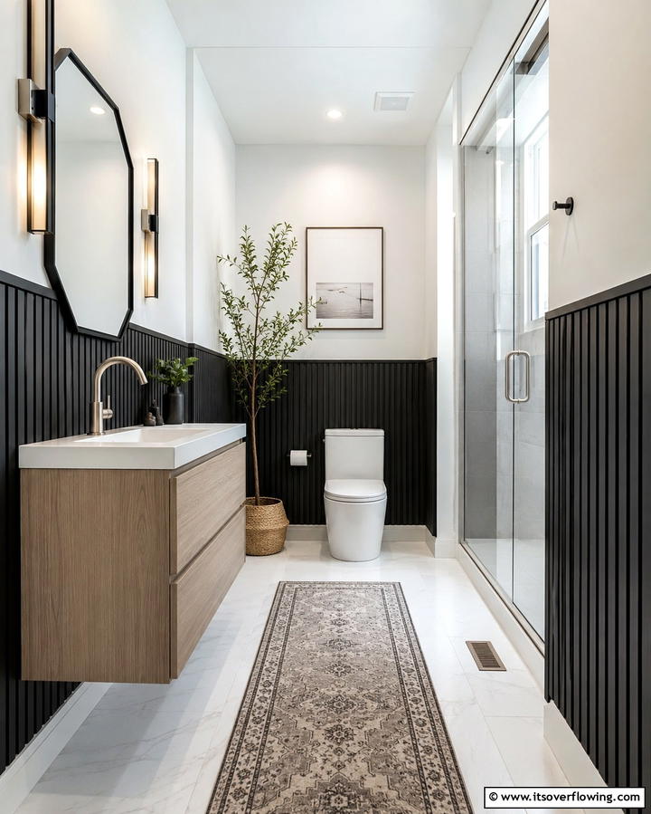 Modern Vertical Slat Wainscoting - 25 Bathroom Wainscoting Ideas to Elevate Your Decor