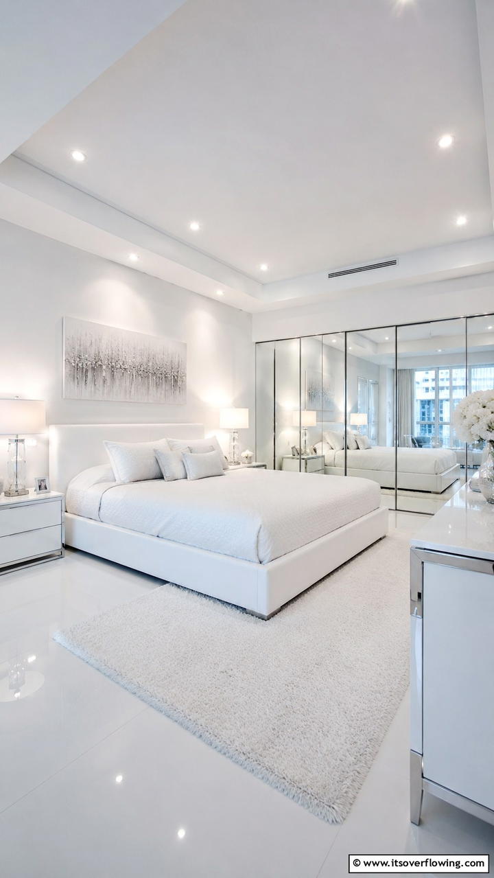 Modern White Elegance - 21 Serene White Bedroom Ideas for a Calming Retreat