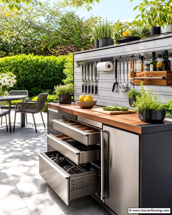 Modular Countertop Prep Area - 21 Small Outdoor Kitchen Designs for Compact Entertaining