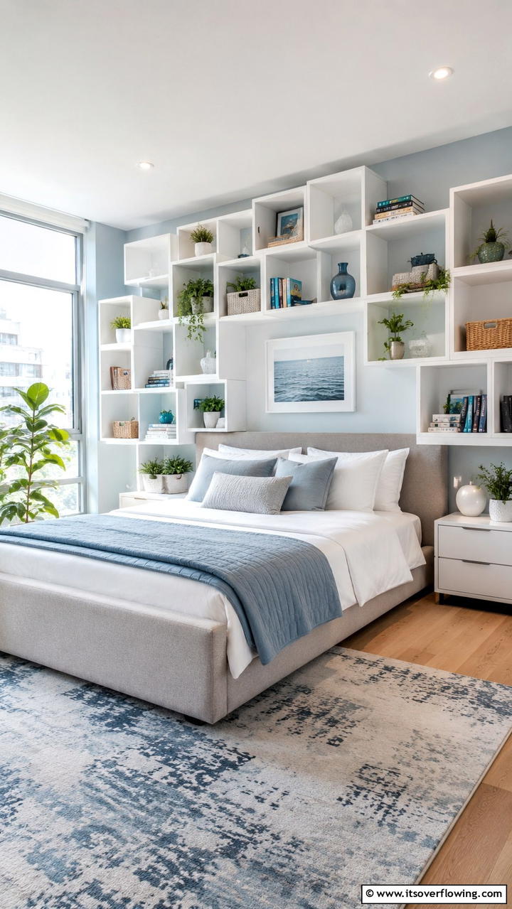 Modular Cube Versatility - 30 Bedroom Shelving Ideas for Storage and Display