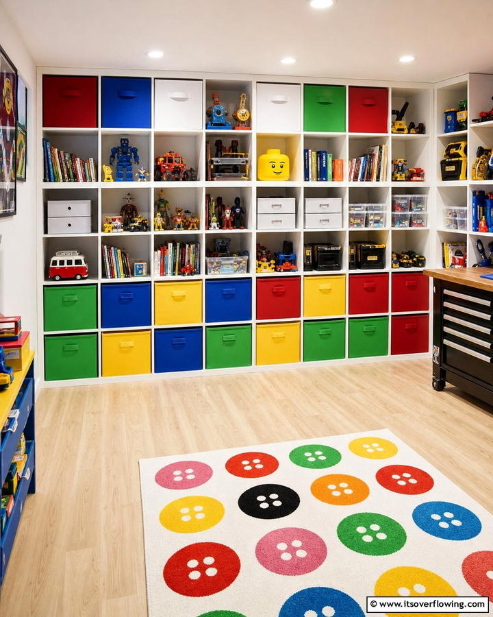 Modular Cubes and Bins - 21 Basement Storage Ideas to Organize Clutter with Style