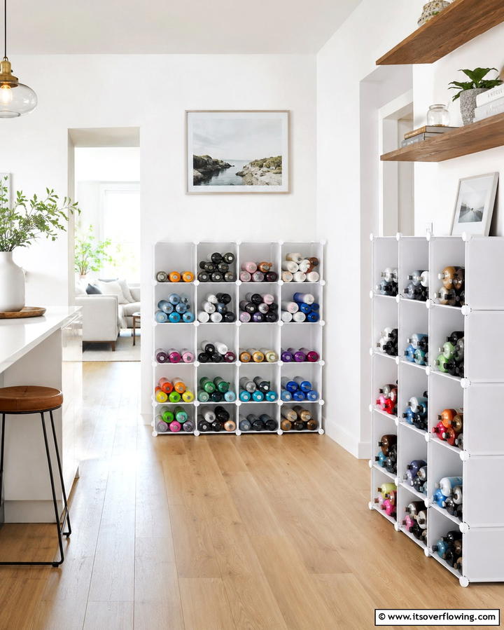 Modular Cubes - 20 Clever Water Bottle Storage Ideas for a Clutter-Free Home