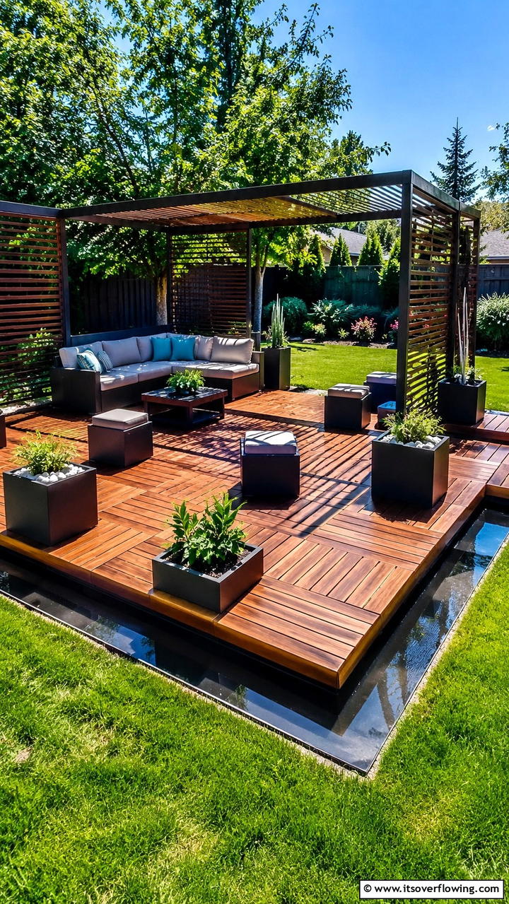 Modular Floating Deck - 30 Floating Deck Ideas for Modern Backyard Designs