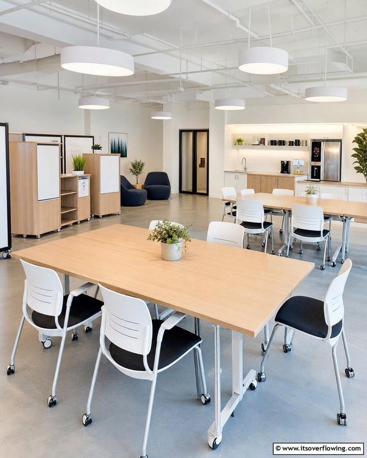Modular Furniture - 20 Office Kitchen Ideas to Maximize Your Workspace