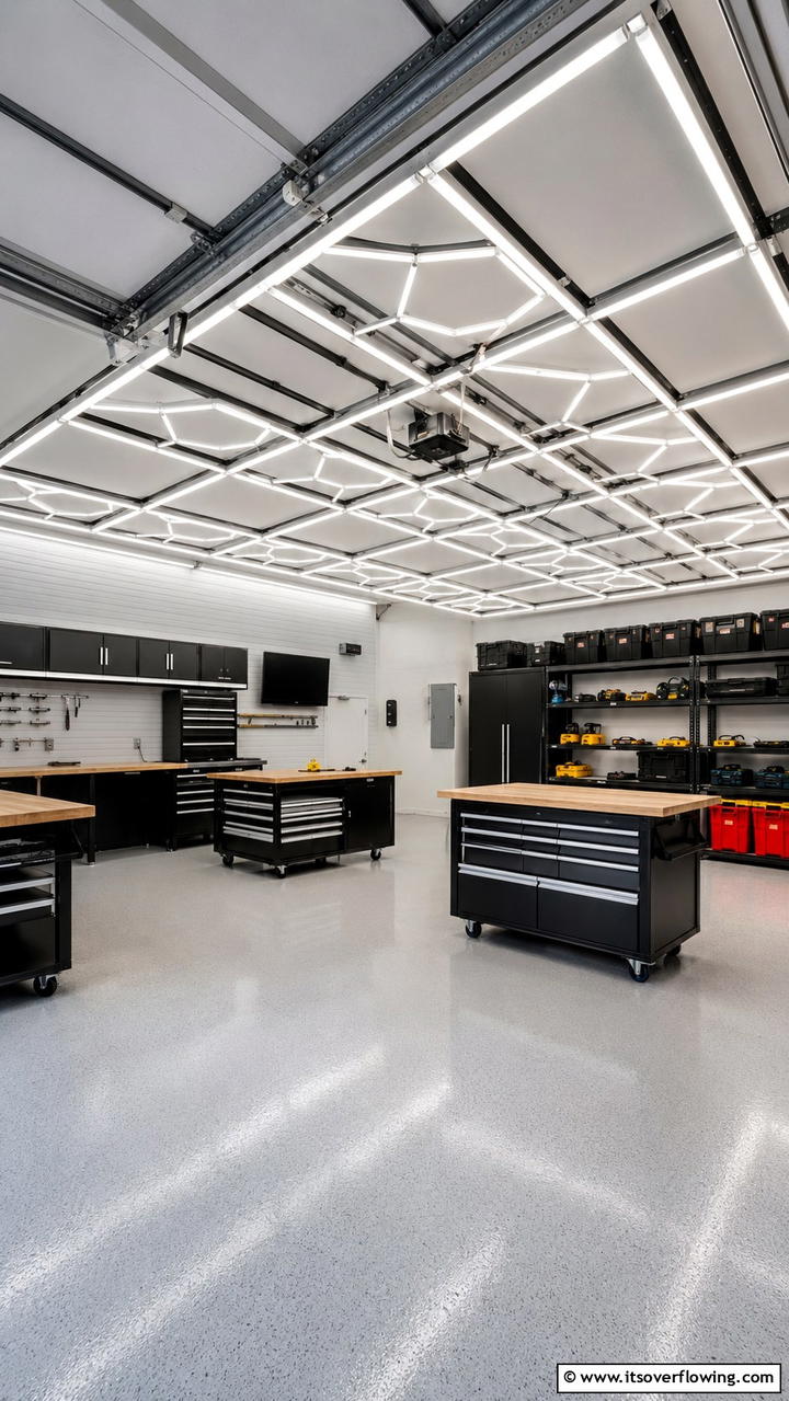 Modular Lighting Systems - 30 Garage Lighting Ideas for Bright, Functional Spaces