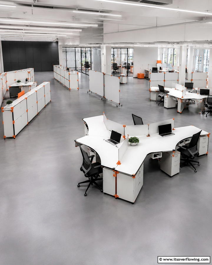 Modular Office Layouts - 25 Office Interior Design Ideas for a Productive and Stylish Workspace