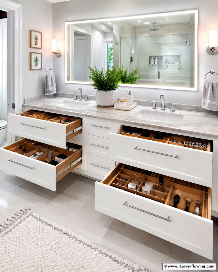 Modular Organizers for Versatility - 25 Bathroom Drawer Organization Ideas for a Clutter-Free Space