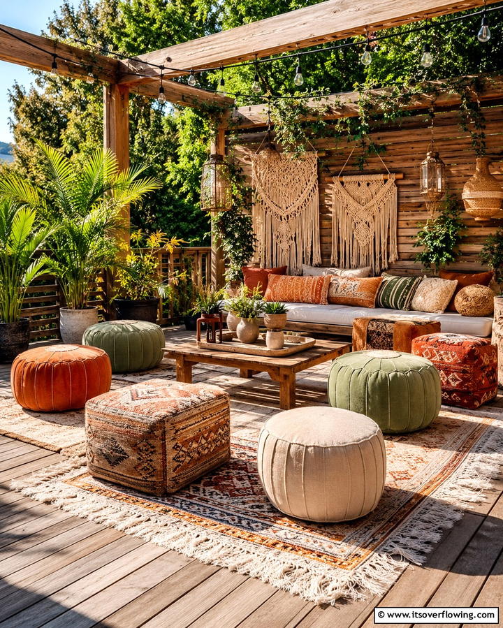 Modular Poufs and Ottomans - 25 Deck Furniture Ideas for Comfortable Outdoor Living