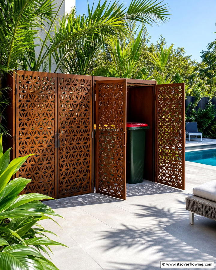 Modular Privacy Screens - 25 Garbage Can Storage Ideas for Neat Spaces