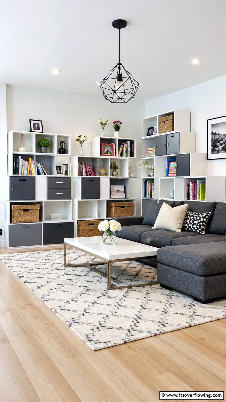 Modular Shelves for Versatile Storage - 30 Bookshelf Organization Ideas for Stylish Order