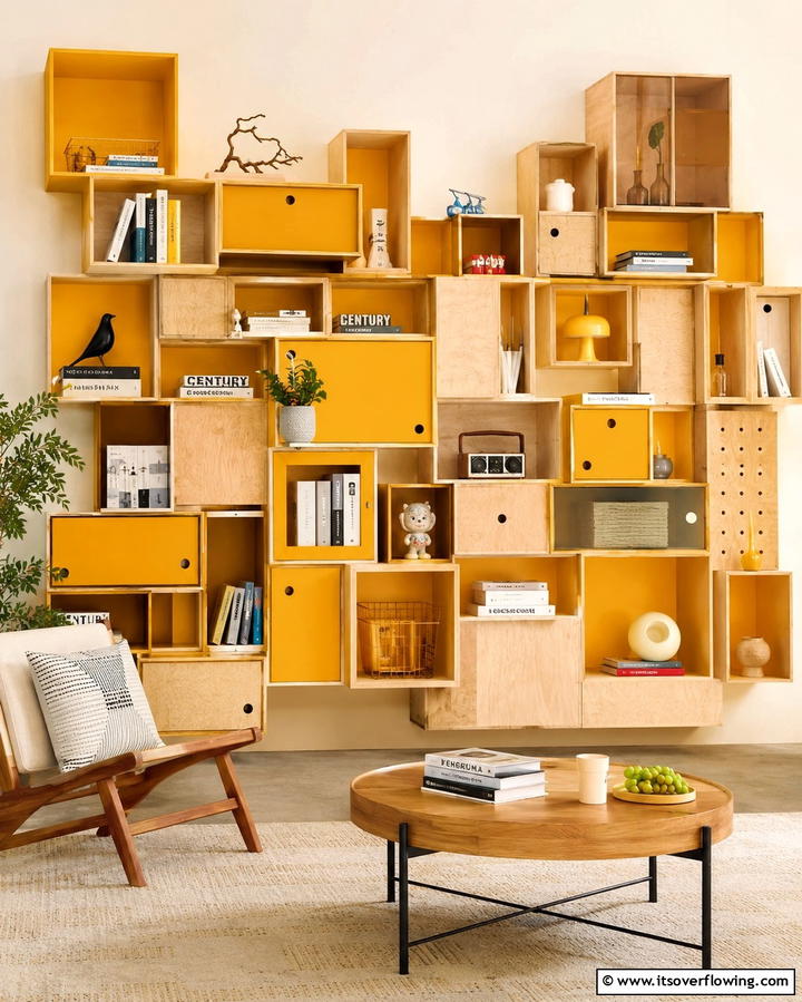 Modular Shelving for Versatility - 30 Living Room Shelf Ideas for Stylish Storage Solutions