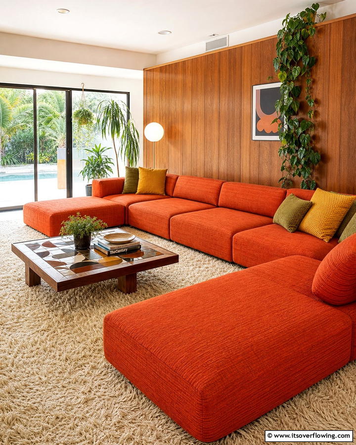 Modular Sofas - 25 Retro 70s Living Room Ideas for a Funky Vibe