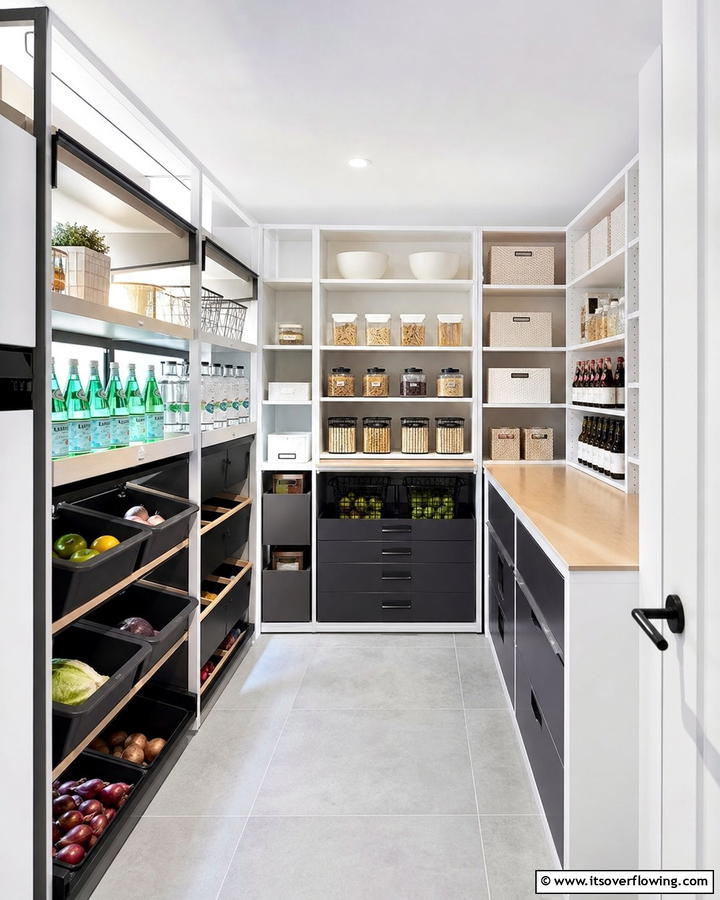 Modular Storage Systems - 21 Larder Cupboard & Pantry Ideas for Organized Kitchens