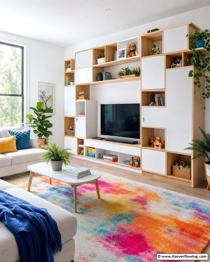 Modular Storage Units - 21 Living Room Toy Storage Ideas for Organized Spaces