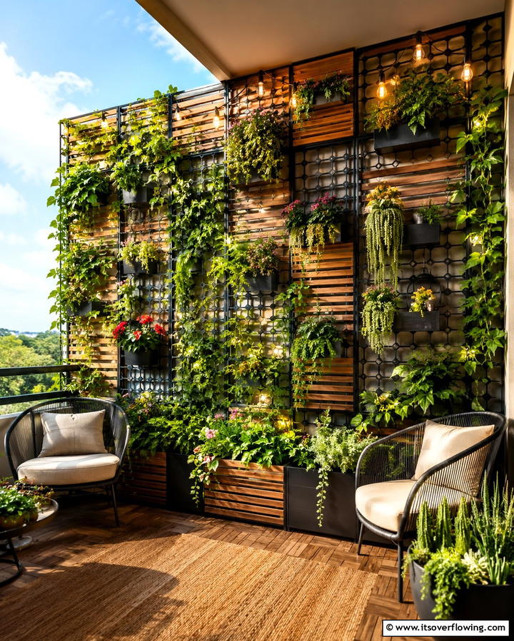 Modular Trellis Panels - 25 Beautiful Balcony Trellis Ideas for Your Space
