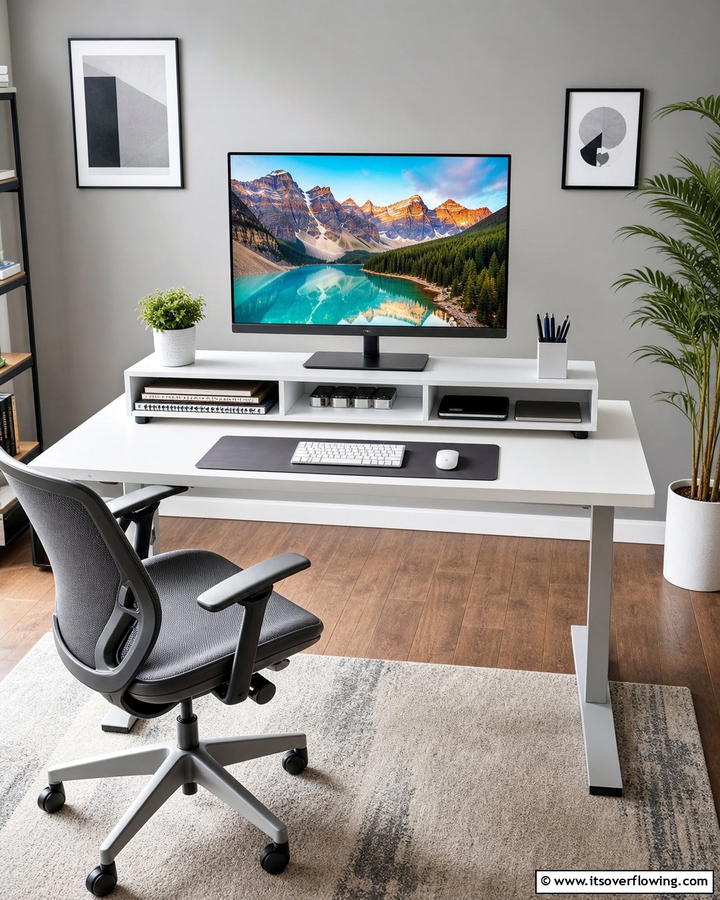 Monitor Stands with Storage - 21 Desk Organization Ideas for Clutter-Free Workspaces