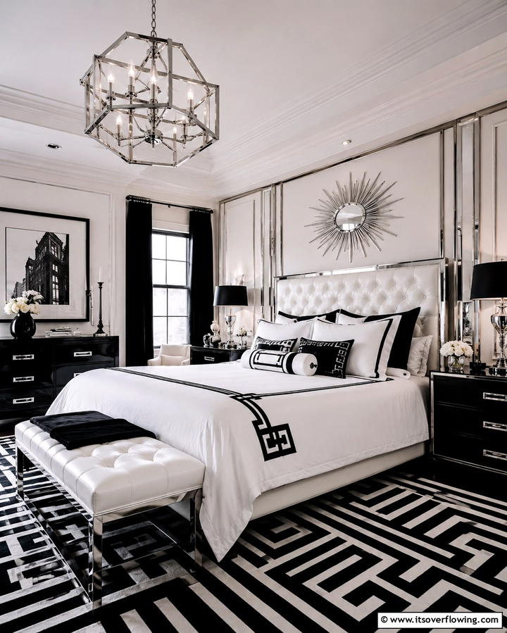 Monochromatic Color Schemes - 25 Art Deco Bedroom Ideas for a Timeless Look