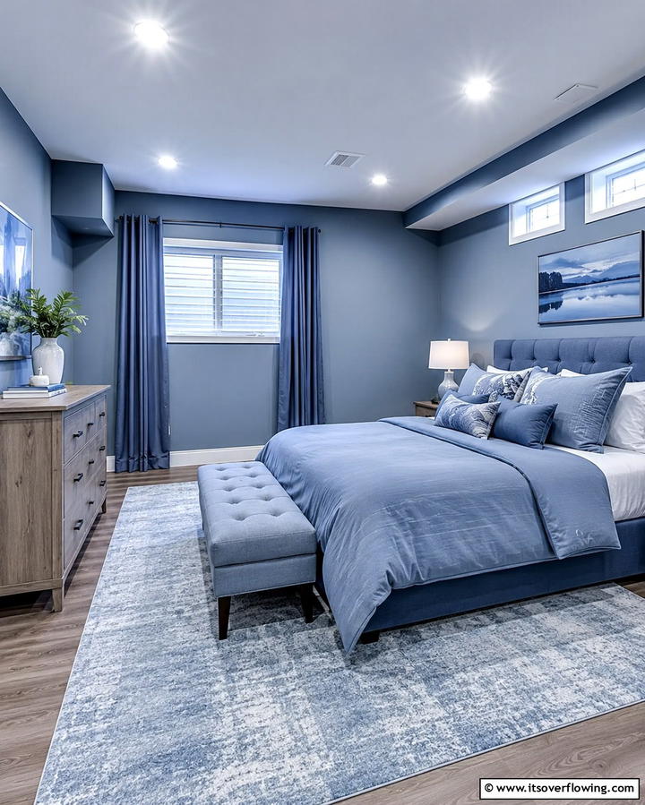 Monochromatic Color Schemes for Elegance - 25 Basement Bedroom Ideas for Cozy and Functional Spaces