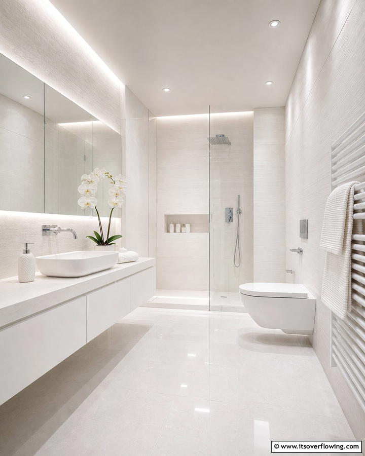 Monochromatic Color Schemes - 21 Modern Bathroom Decor Ideas for a Sleek Sanctuary