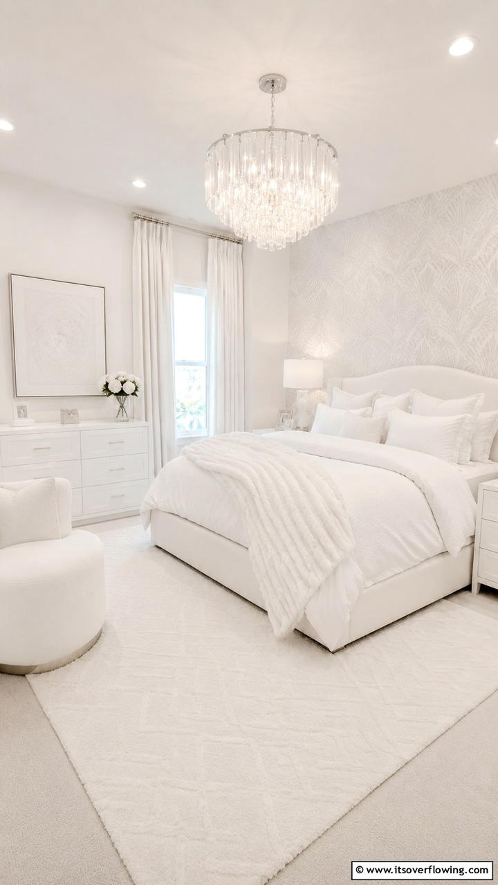 Monochromatic Harmony - 21 Serene White Bedroom Ideas for a Calming Retreat