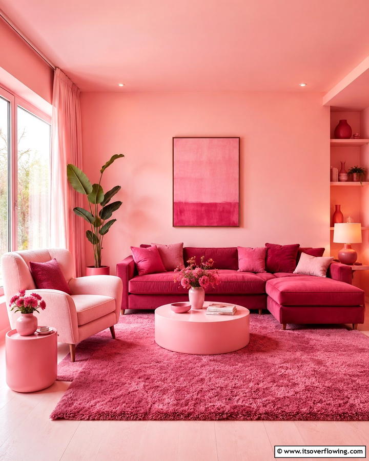 Monochromatic Pink Rooms for a Cohesive Style - 25 Pink Room Ideas to Create a Cozy and Inviting Space