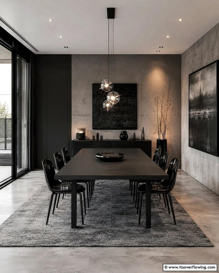 Monochromatic Style - 25 Masculine Dining Room Ideas for Modern Men