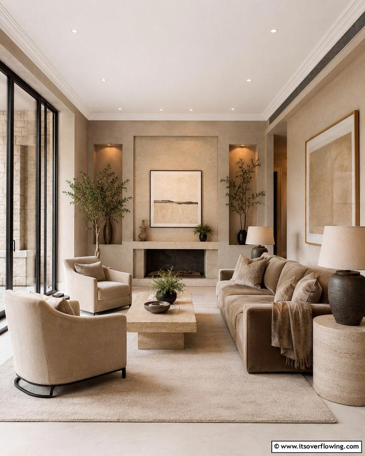 Monochromatic Taupe Palette - 20 Taupe Living Room Ideas for a Neutral Aesthetic