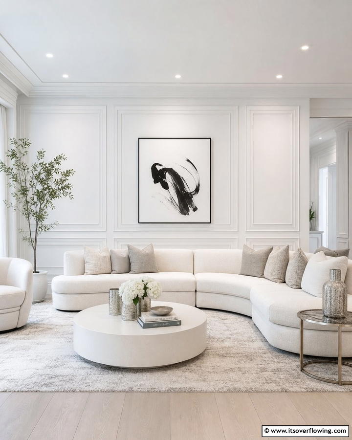 Monochrome Elegance - 21 Modern Living Room Ideas for Stylish Gatherings