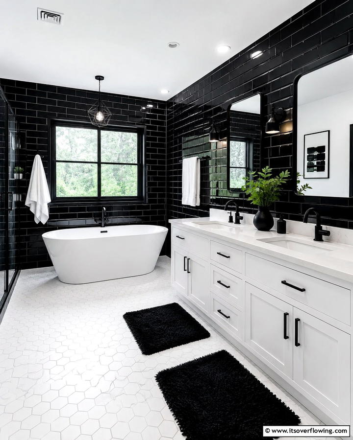 Monochrome Magic - 25 Black Bathroom Ideas to Elevate Your Space