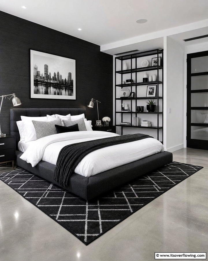 Monochrome Masterpiece Design - 21 Mens Bedroom Ideas for a Masculine & Modern Aesthetic