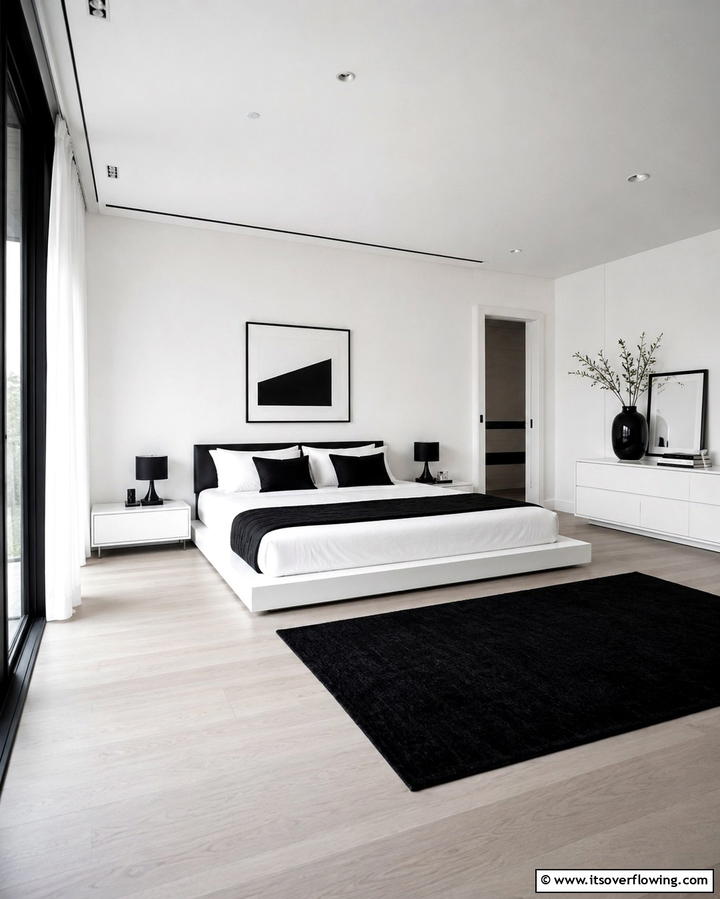 Monochrome Minimalism - 25 Black and White Bedroom Ideas for a Timeless Design