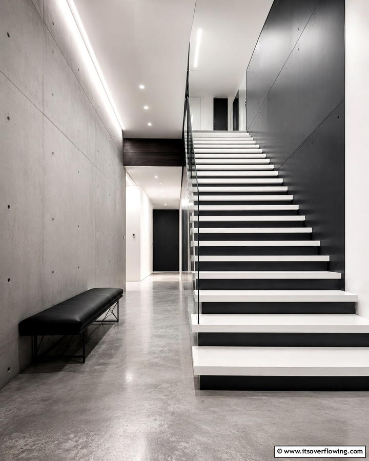 Monochrome Minimalism - 25 Painted Stair Ideas to Transform Your Home